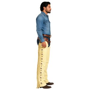Armand men's mocha brown leather riding chaps