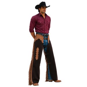 Bronco Buster men's Western leather riding chaps