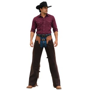 Bronco Buster Western Cowboy Leather Chaps