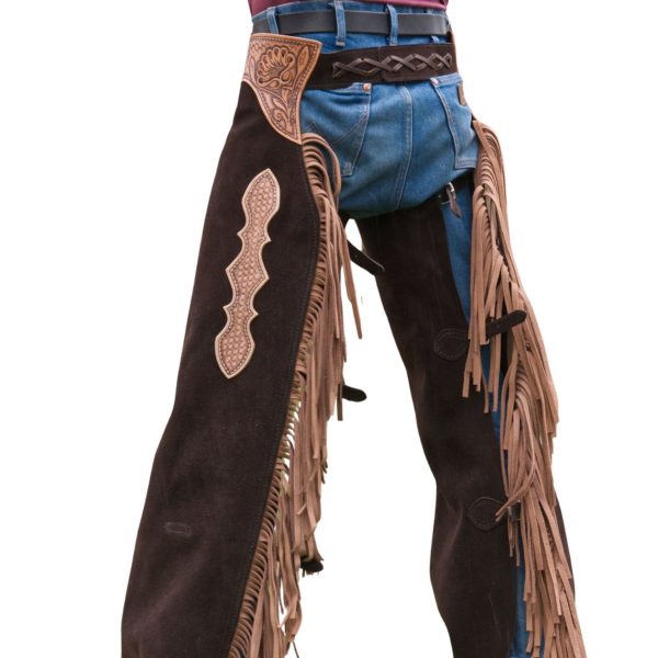 Bronco Buster Western Cowboy Leather Chaps