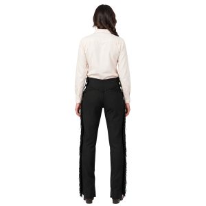 black suede Western riding pants