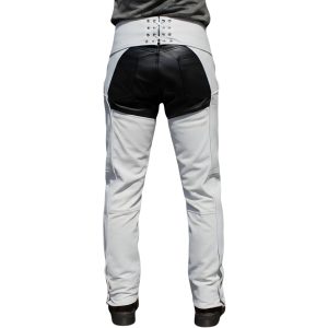 Elixir White Leather Assless Chaps