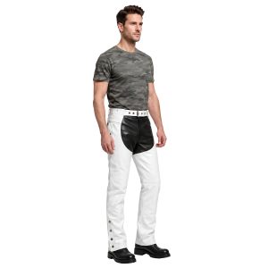 Elixir White Leather Assless Chaps