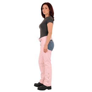 Elixir women's pink biker riding chaps
