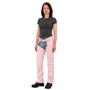 Elixir Womens Pink Leather Chaps