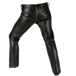 Faisor Black Biker Style Leather Pant Chaps