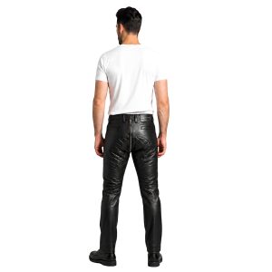 Faisor men's black leather riding chaps