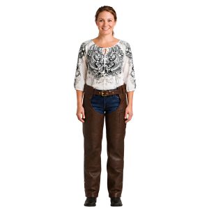 Flashback Brown Womens Tassel Motorcycle Chaps