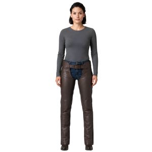 Ladies Dark Brown Leather Chaps