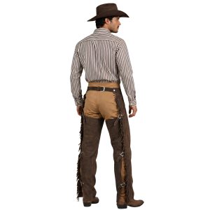 Cowboy leather chaps for ranch and outdoor work
