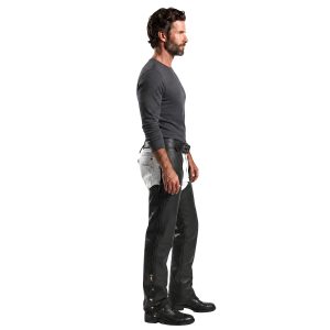 Men's Rraiden black leather biker chaps