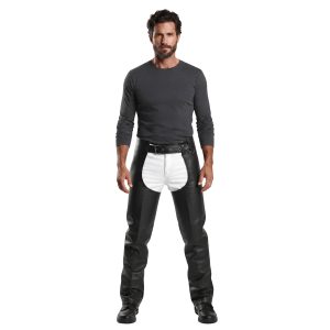 Rraiden Black Mens Leather Chaps
