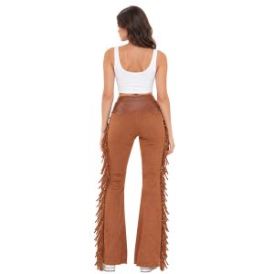 Sasha women's brown leather Western pant chaps