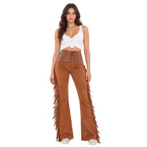 Sasha Women Bnown Cowgirl Pant Chaps