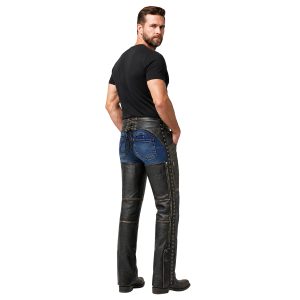 leather motorcycle chaps with side zippers