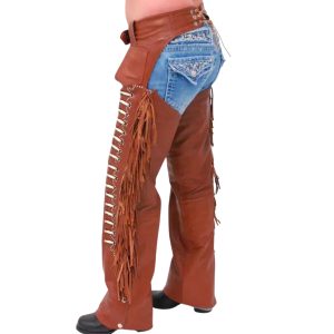 Sheriff Brown Mens Leather Chaps