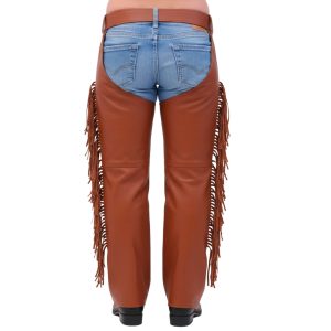 Sheriff Brown Mens Leather Chaps