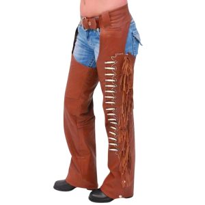 Sheriff Brown Mens Leather Chaps