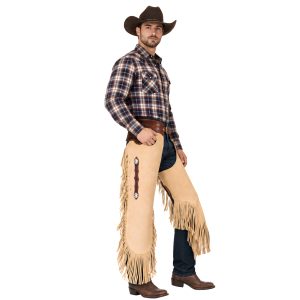 Classic leather riding chaps with a sleek finish