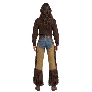 Suzy women's mocha suede riding chaps