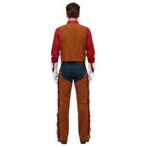 Vaquero leather cowboy chaps for horseback riders