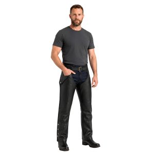 Black Viper Venom leather biker chaps