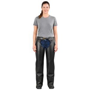 Vixen Womens Stylish Black Leather Chaps