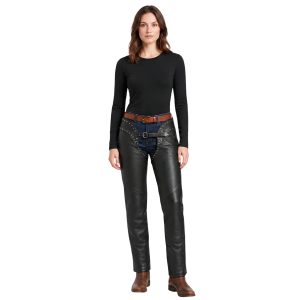 Women’s Zenith Black Open-Back Chaps