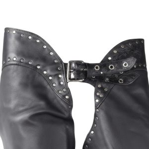 Womens Black Open Chaps