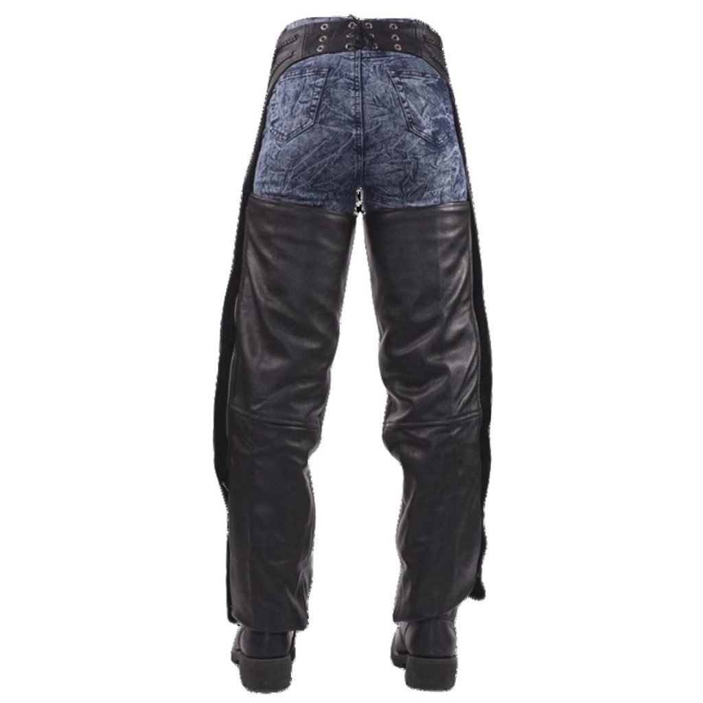 Avan Black Mens Leather Assless Chaps