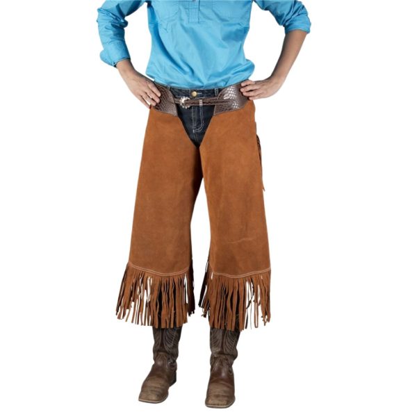 Ranch Rider Brown Leather Western Chaps