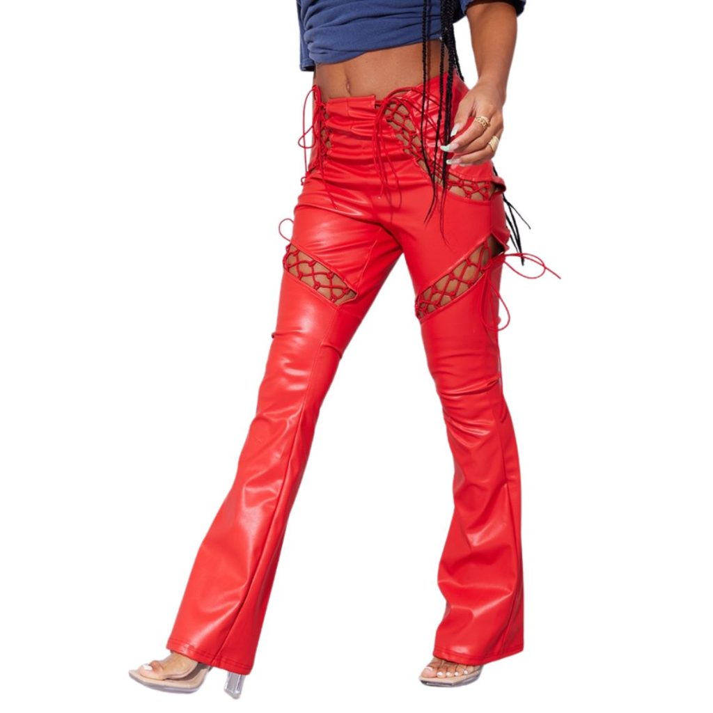 Cherry Bomb Womens Leather Pants