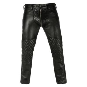 Faisor Black Biker Style Leather Pant Chaps