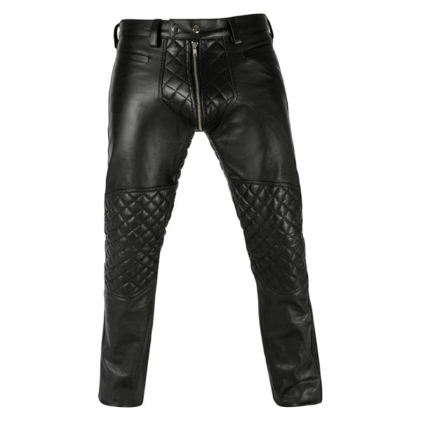 Faisor Black Biker Style Leather Pant Chaps