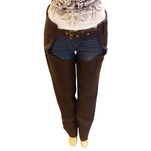 Flashback Brown Womens Tassel Motorcycle Chaps