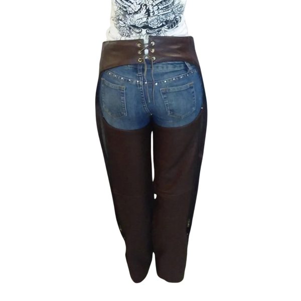 Flashback Brown Womens Tassel Motorcycle Chaps