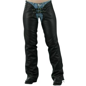 Horza Womens Black Leather Chap