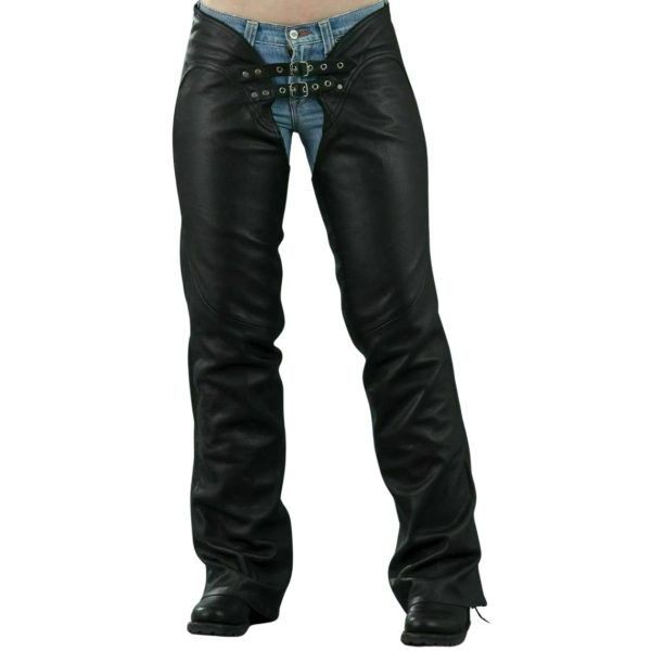 Horza Womens Black Leather Chap