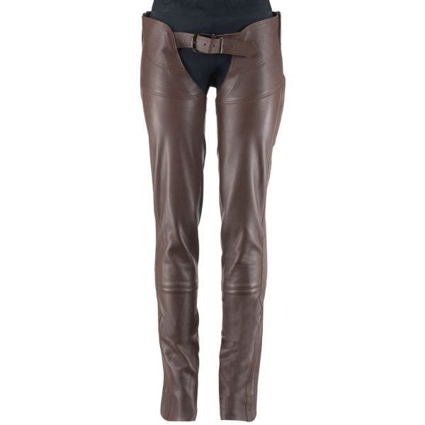 Ladies Dark Brown Leather Chaps