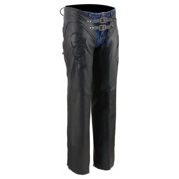 Milwaukee Womens Low Rise Double Buckle Leather Chap