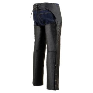 Real Leather Motorcycle Chaps Mens
