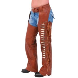 Sheriff Brown Mens Leather Chaps