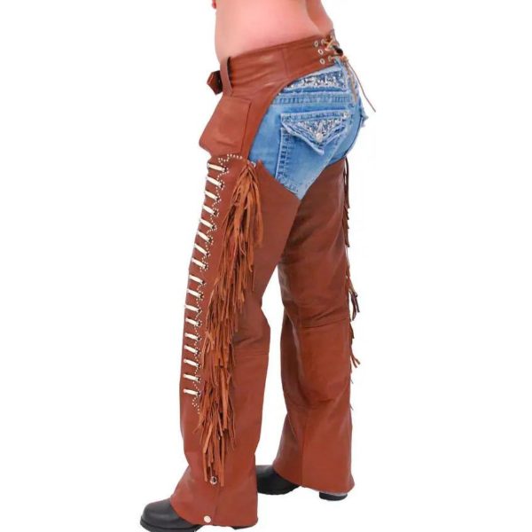 brown mens leather chaps