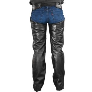 Vixen Womens Stylish Black Leather Chaps