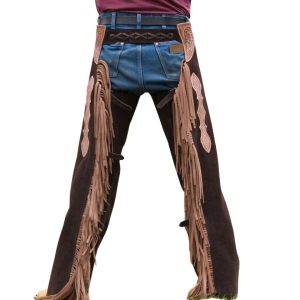 Bronco Buster Western Cowboy Leather Chaps