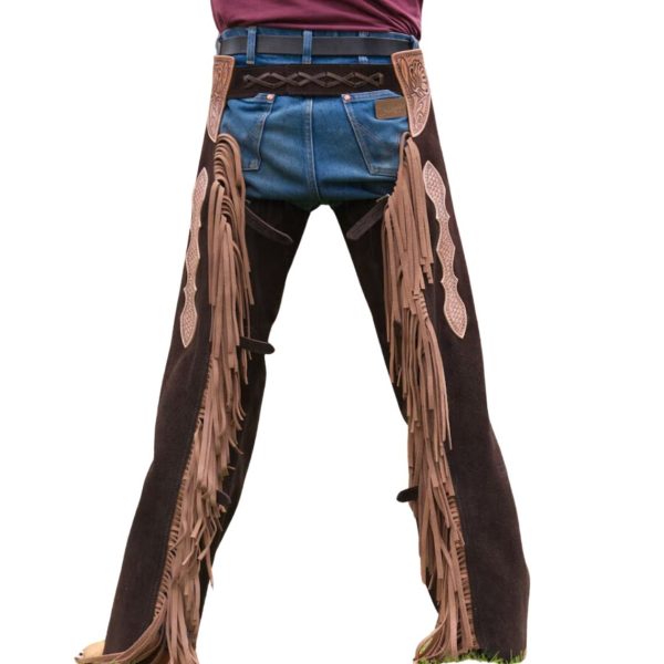 Bronco Buster Western Cowboy Leather Chaps