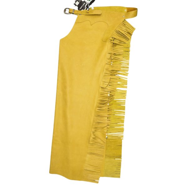 western cowhide yellow chaps