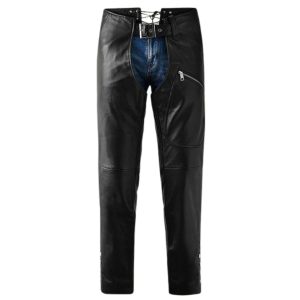 Women's Black Leather Chaps