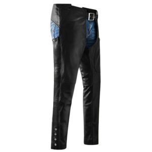 Women's Black Leather Chaps