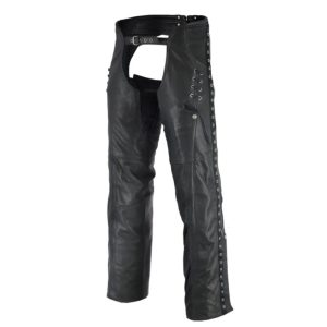 Womens Motorcycle Riding Leather Chaps